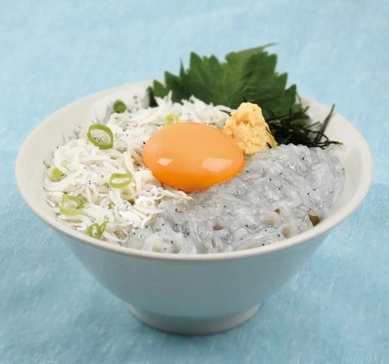 カネハチ 生しらすと釜揚げしらす丼