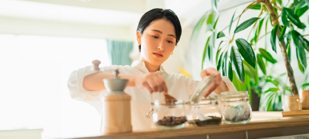 コーヒー豆のブレンドイメージ