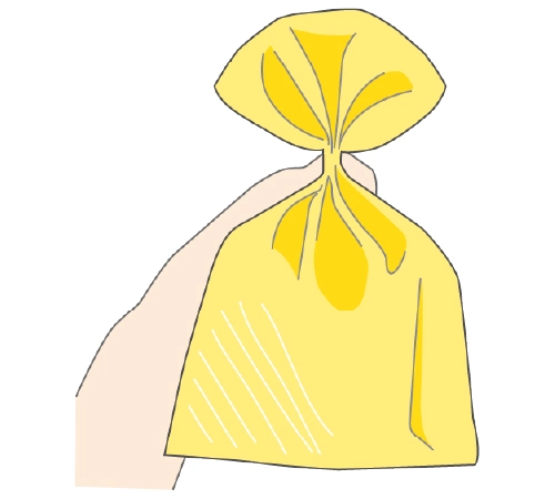 ④ひだを整える